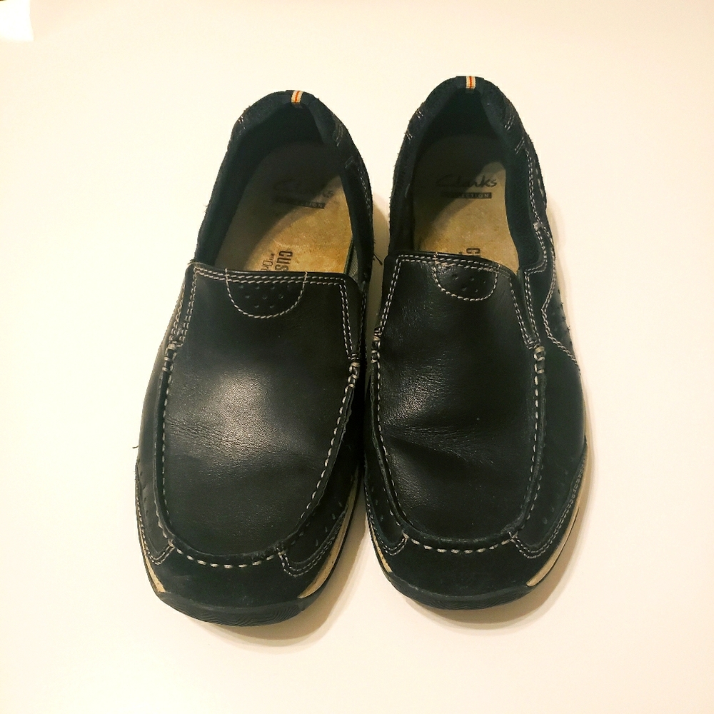 Clarks Cushion Black Loafers...9 - Picture 1 of 5